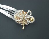 Beaded Dragonfly Hair Clip