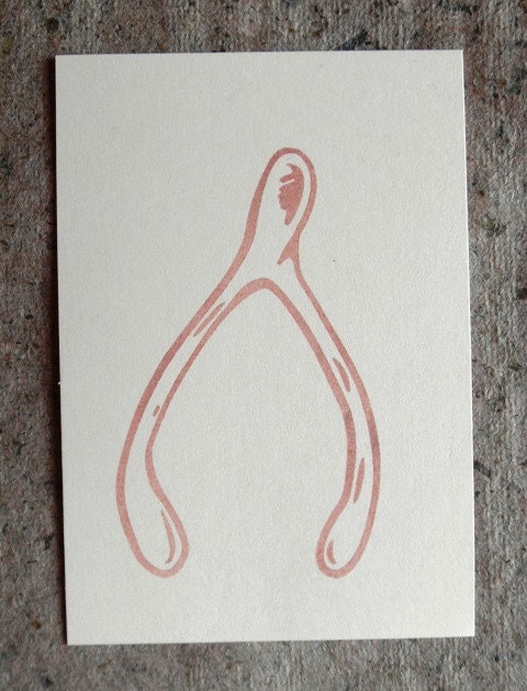Wishbone clear polymer rubber stamp