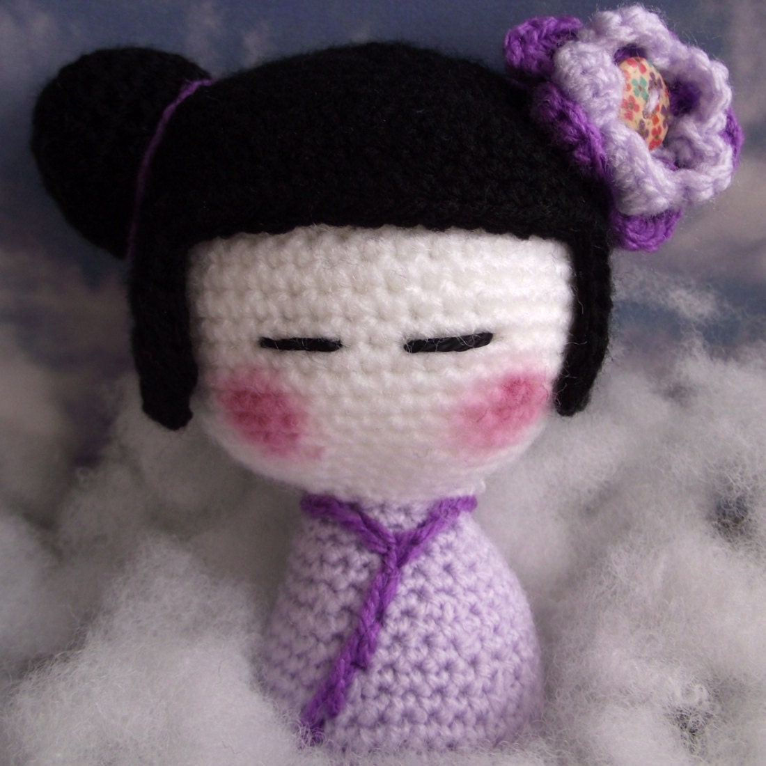 Kimiko The Kokeshi Doll - A PDF Amigurumi Crochet Pattern
