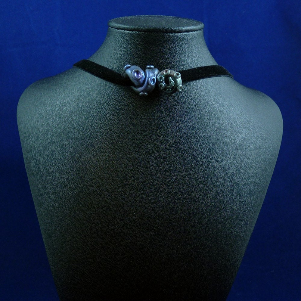 Deep Space Tentacle Choker - Handmade Polymer Clay Jewelry