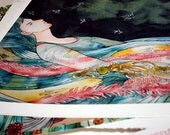 Archival Giclee Print & Original Illustration "Harmony With Nature" (Large Size - 22 in x 30 in)