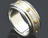 Bradded Gold "Koenig" Titanium Wedding Ring