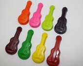 15 sets of 3 guitar crayons - in cello bag tied with ribbon