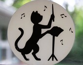 Vintage Musical Kitty Silhouette