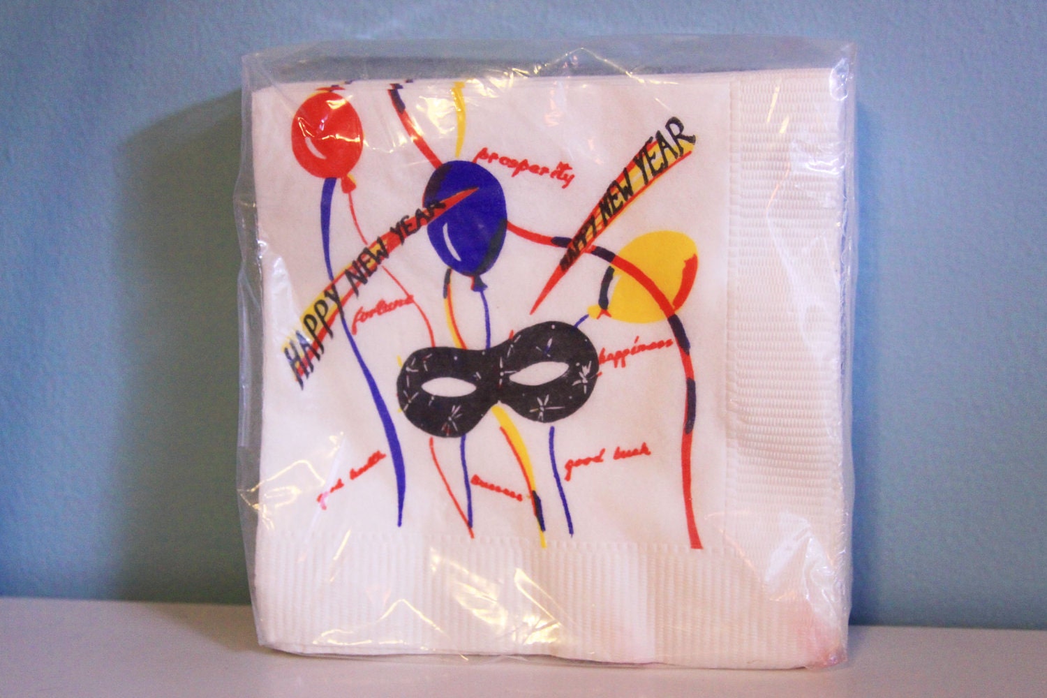 Vintage New Years Napkins - Mint in Package
