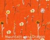 Wildflowers in Orange - Heather Ross Far, Far Away, Chapter 3 - Half Yard