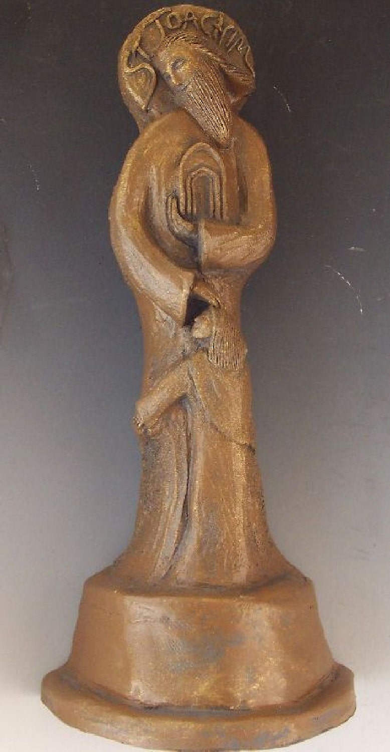 Handmade St Joachim Statue: Patron of Grandfathers (Small Size)