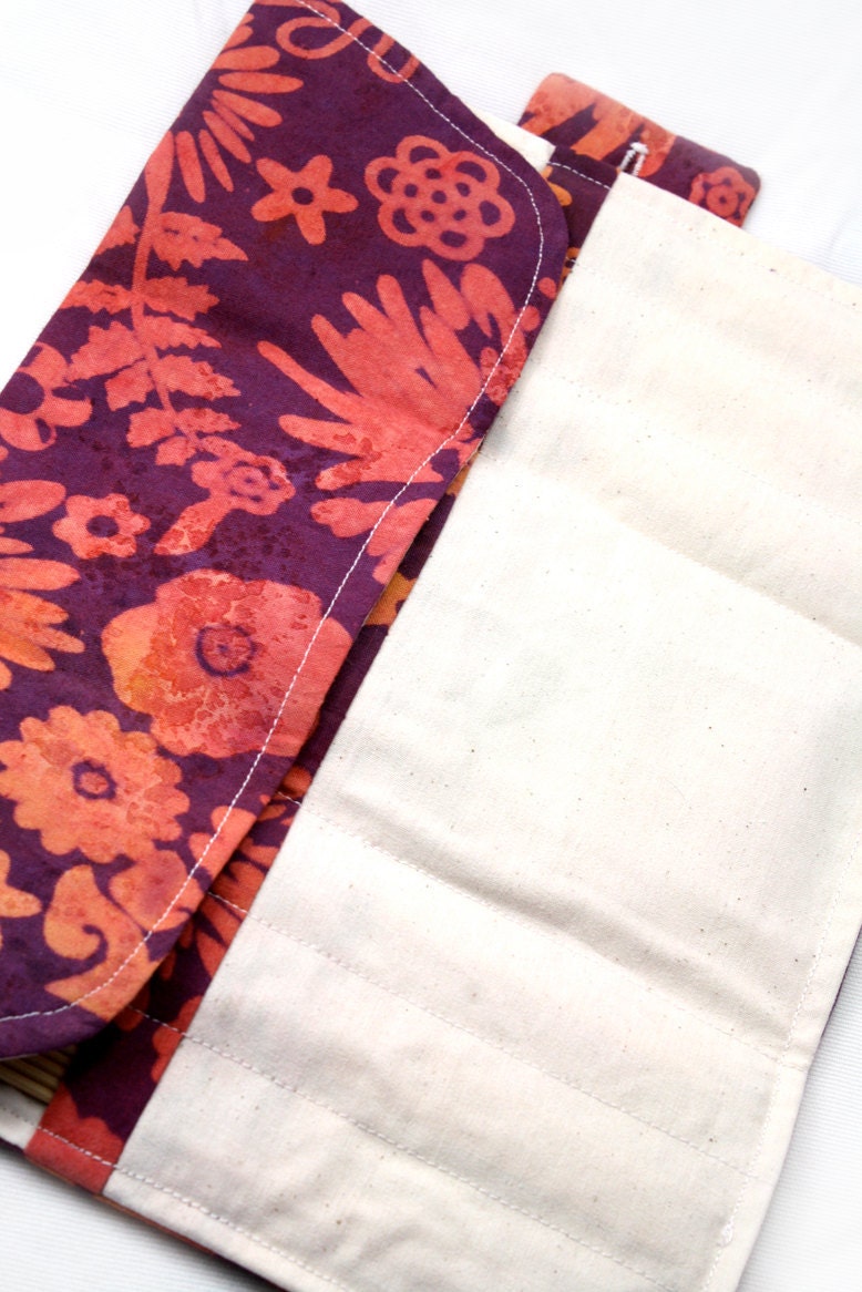 Mini Travel Double Point Needle Fold-Up Case- Tropical Design
