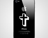 Cross Decal - Cross Sticker - Christian Decal - Christian Sticker - Vinyl iPhone Decal