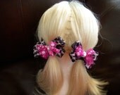 Leopard Print Diva Pigtail Bows FREE SHIPPING