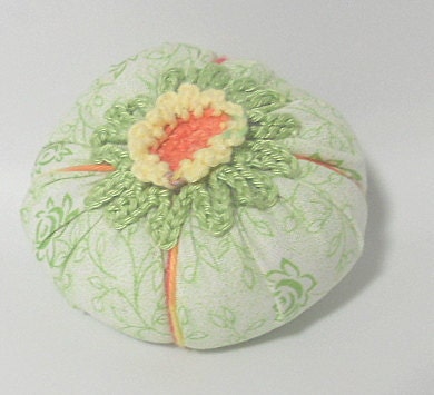 Pincushion - Pretty Green Floral