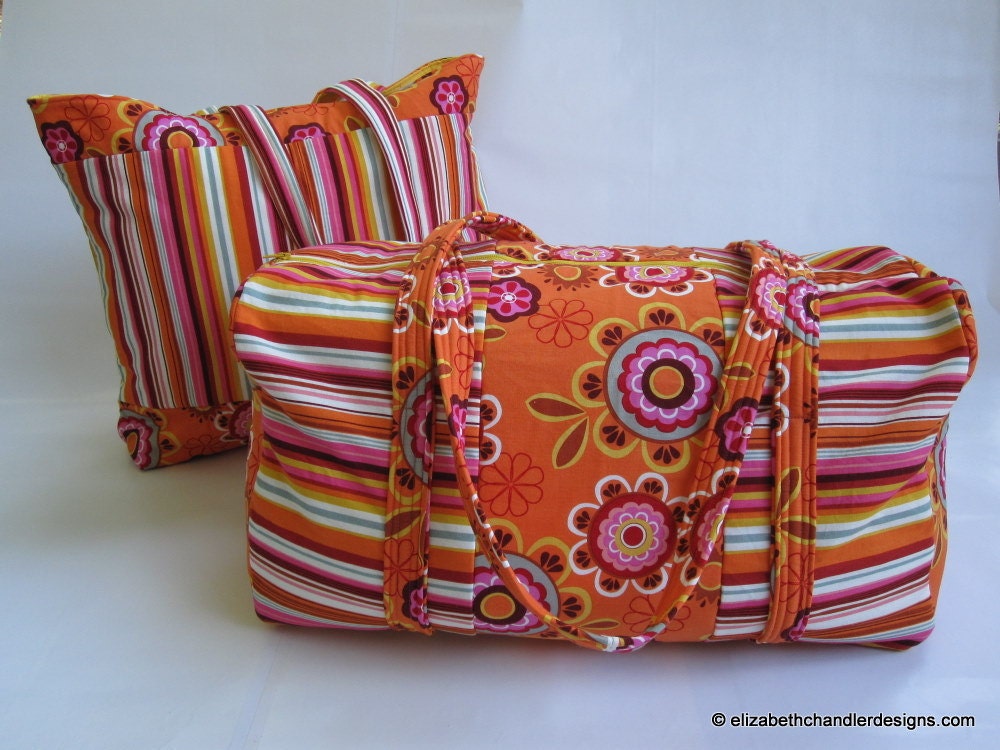 Weekender Duffel and Tote Set - Orange