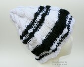 Custom Made to Order, Fashion Cable Stripe Hat, Handknitted