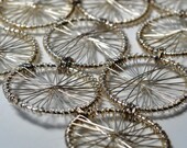 Wired Rings Statement Necklace with Suede Cord