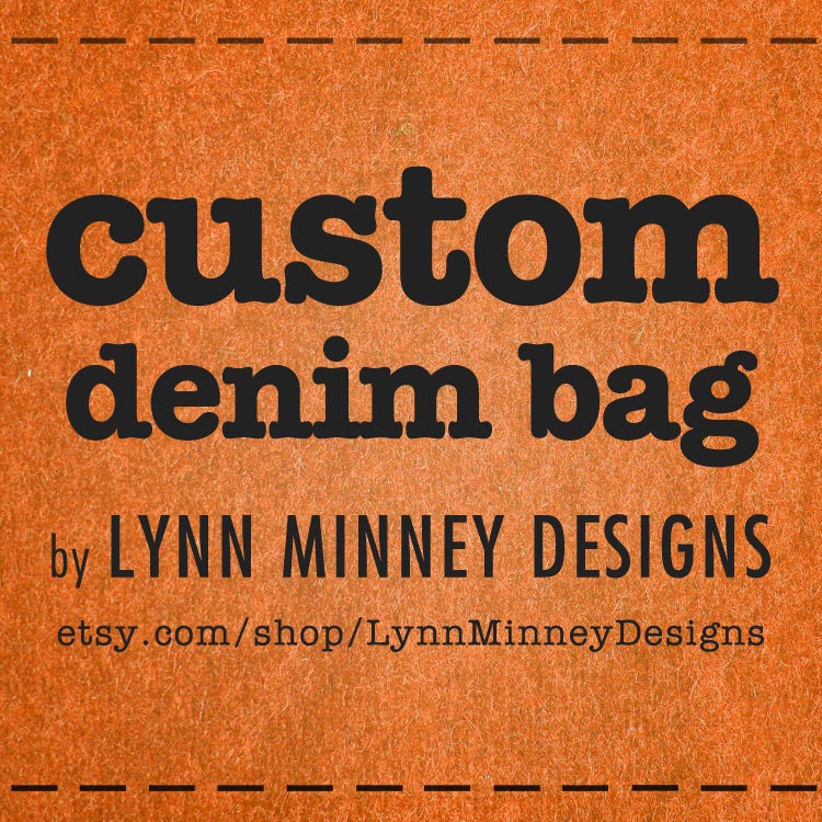 CUSTOM PURSE recycled denim jeans bag with keychain