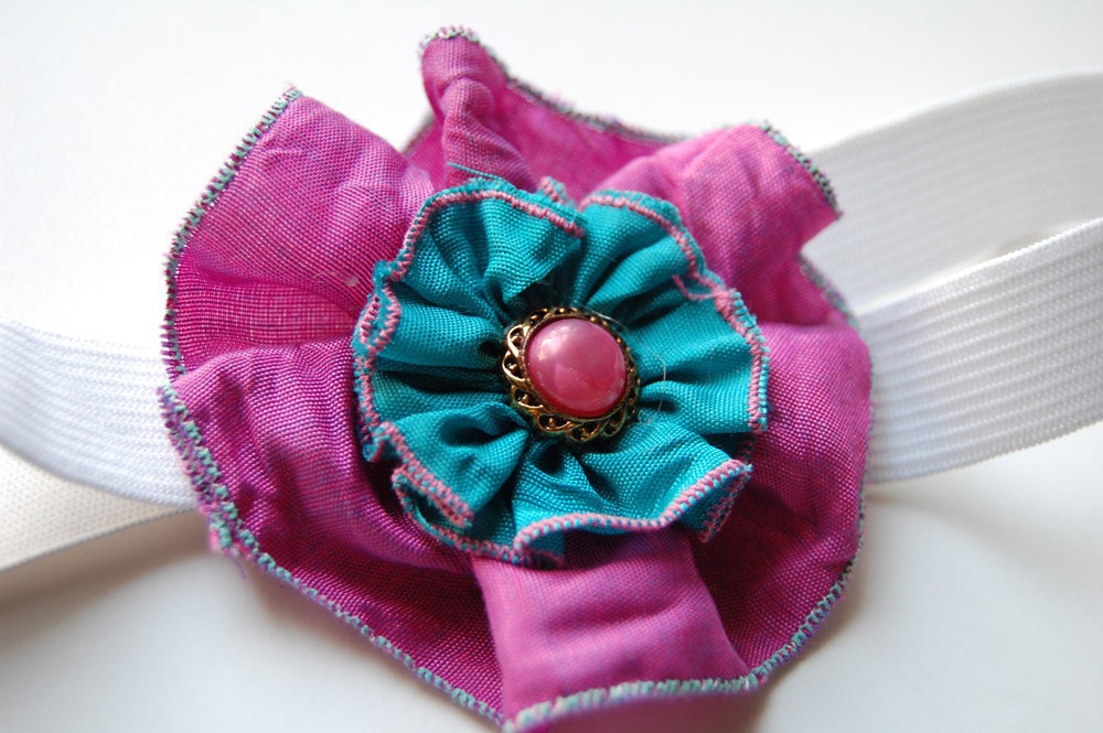 Zoe Headband Purple and Teal Size Child - Adult
