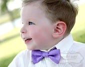 Lavender Little Boys Bow Tie - Clip on OR Velcro