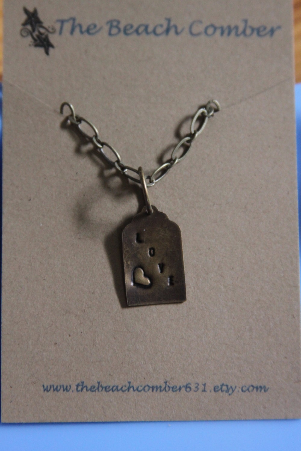 Black Friday and Cyber Monday Sales Hand stamped Love Necklace