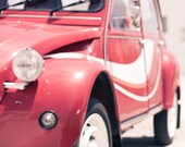BOGO SALE - Feel the freedom breeze 8x10 Original Signed Fine Art Photograph - red vintage 2cv car on a summer day