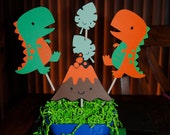 Dinosaurs & Volcano Centerpiece - Trendycupcakeshop