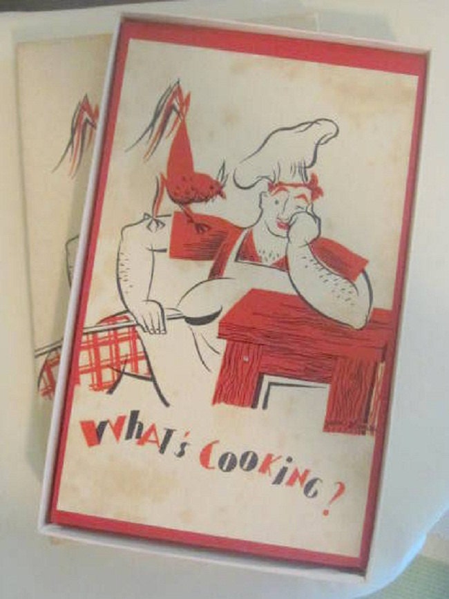Vintage Red What's Cooking Shopping List