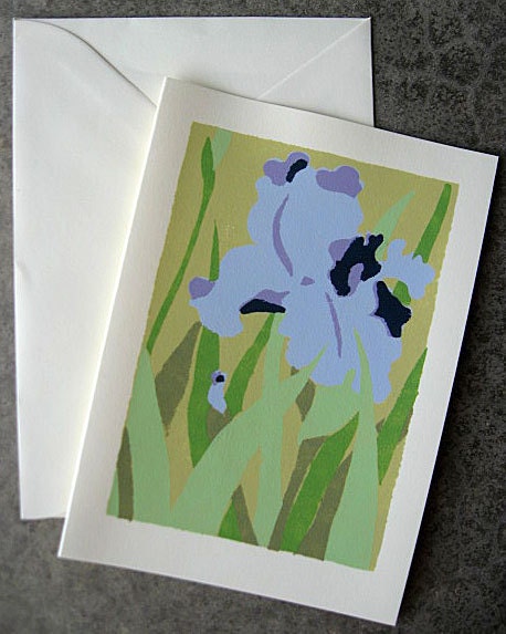 Iris, Blank Greeting Card, Flower Greeting Card, Iris Card