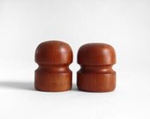 Vintage Salt and Pepper Shakers - Wood, Teak, Mid Century, Danish, Modern