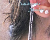 Black and Silver Ear Cuff Dangle