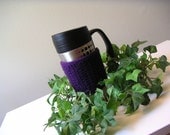 Hand Knit Cup Cozy - Amethyst