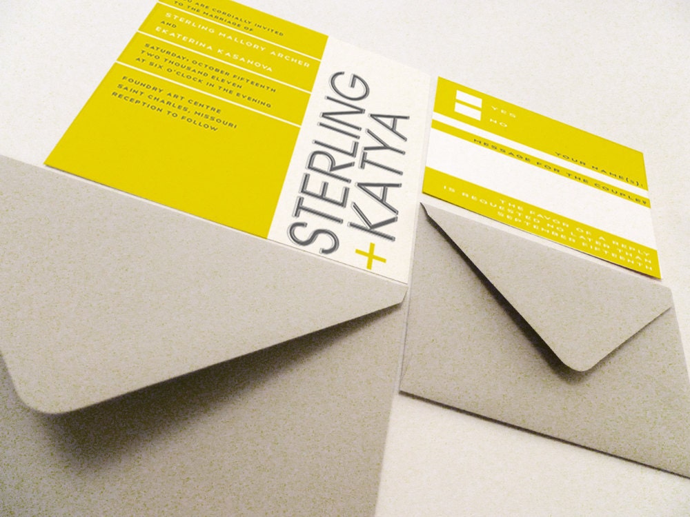 Secret Agent Invitation Custom Wedding Stationery Deposit