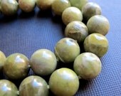 Green Garnet Necklace Hand Knotted...Celery