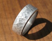 Hammered Stainless Steel Ring