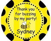 Bumble Bee Baby Birthday Party  DIY Printable Favor Stickers