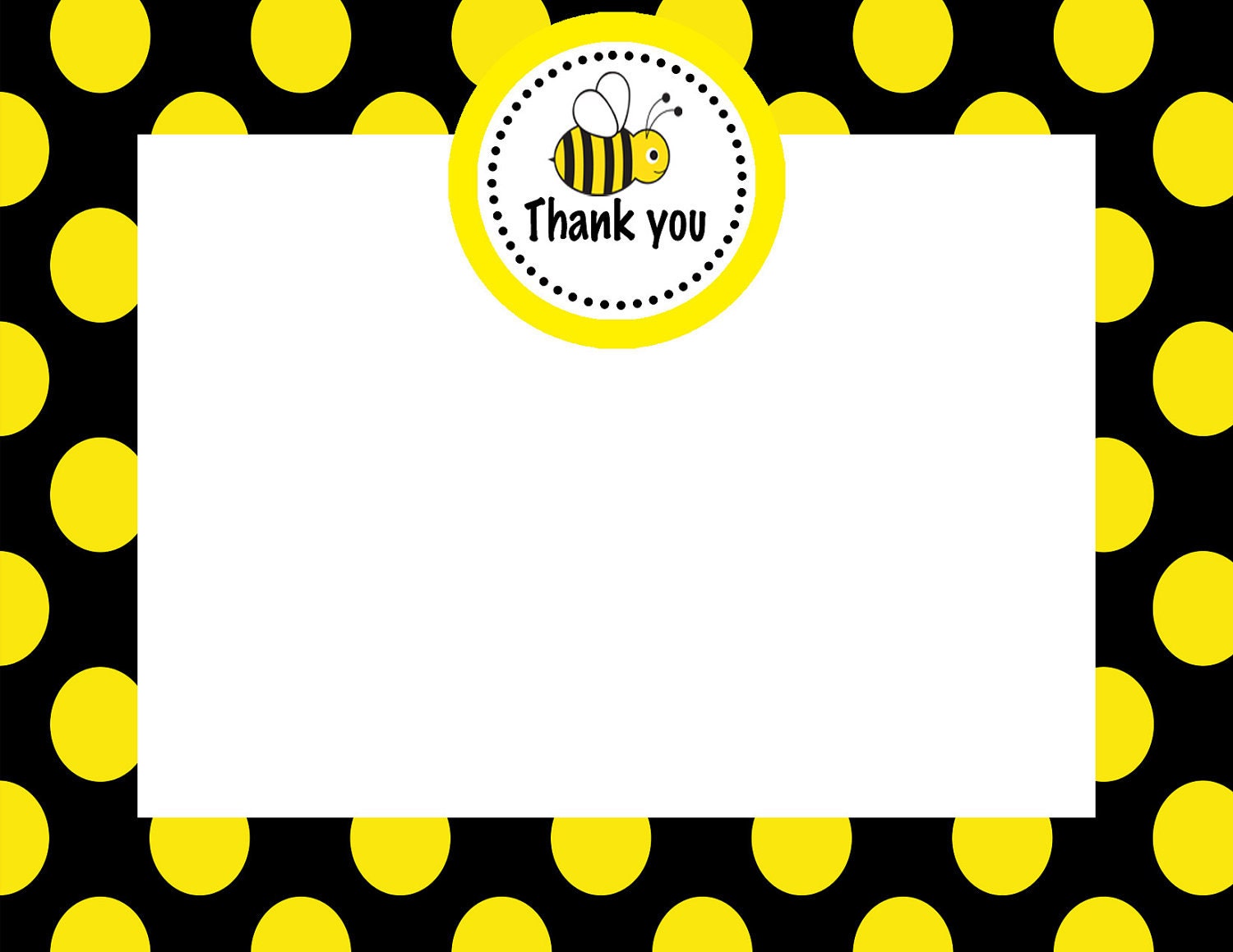 Bumble Bee  Custom Party Thank you card