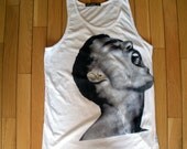 White tank with black silkscreen image size