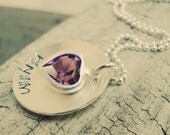 In my heart Sterling Silver Personalized Hand stamped Mothers Necklace