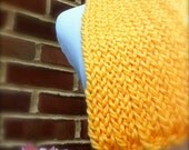 Scarf knitted in gold under 25 by LuckyCharmFancy