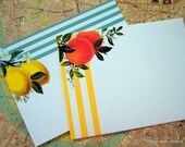 Oranges and Lemons Flat Cards - Sunny Citrus Fruits Note Card Set