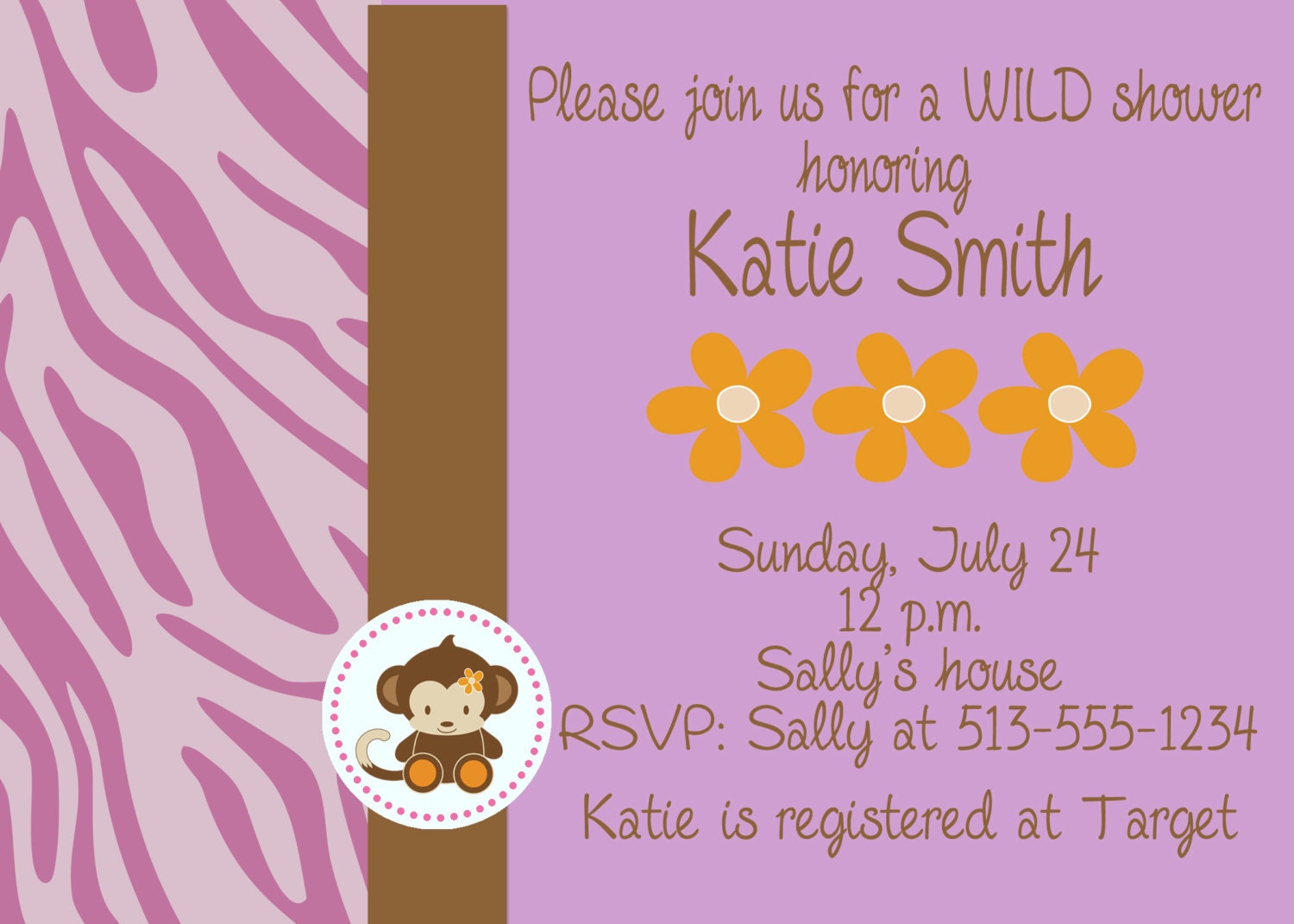 Cocalo Jacana Personalized Custom Baby Shower Invitation