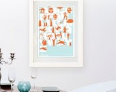 Star Wars Alphabet (Coral-Aqua)