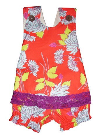 SALE - Dress and Reversible Bloomers - 2 PC Set - Organic Lining,  Sizes: 6-12 mo, 12-18 mo, 18-24 mo, 2T