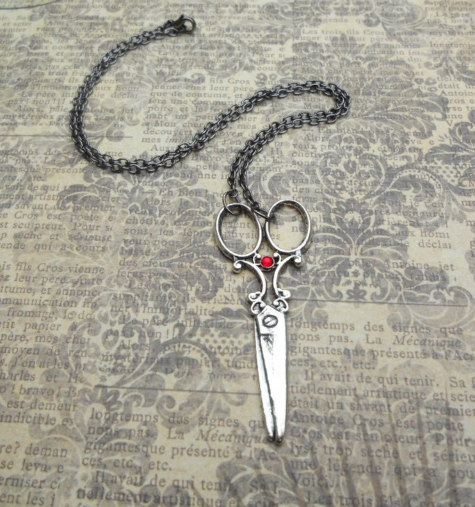 Victorian Scissor Pendant