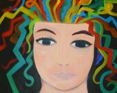 Dakka- 16x20 ORIGINAL ABSTRACT PAINTING on canvas
