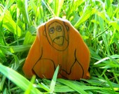 wooden orangutan toy