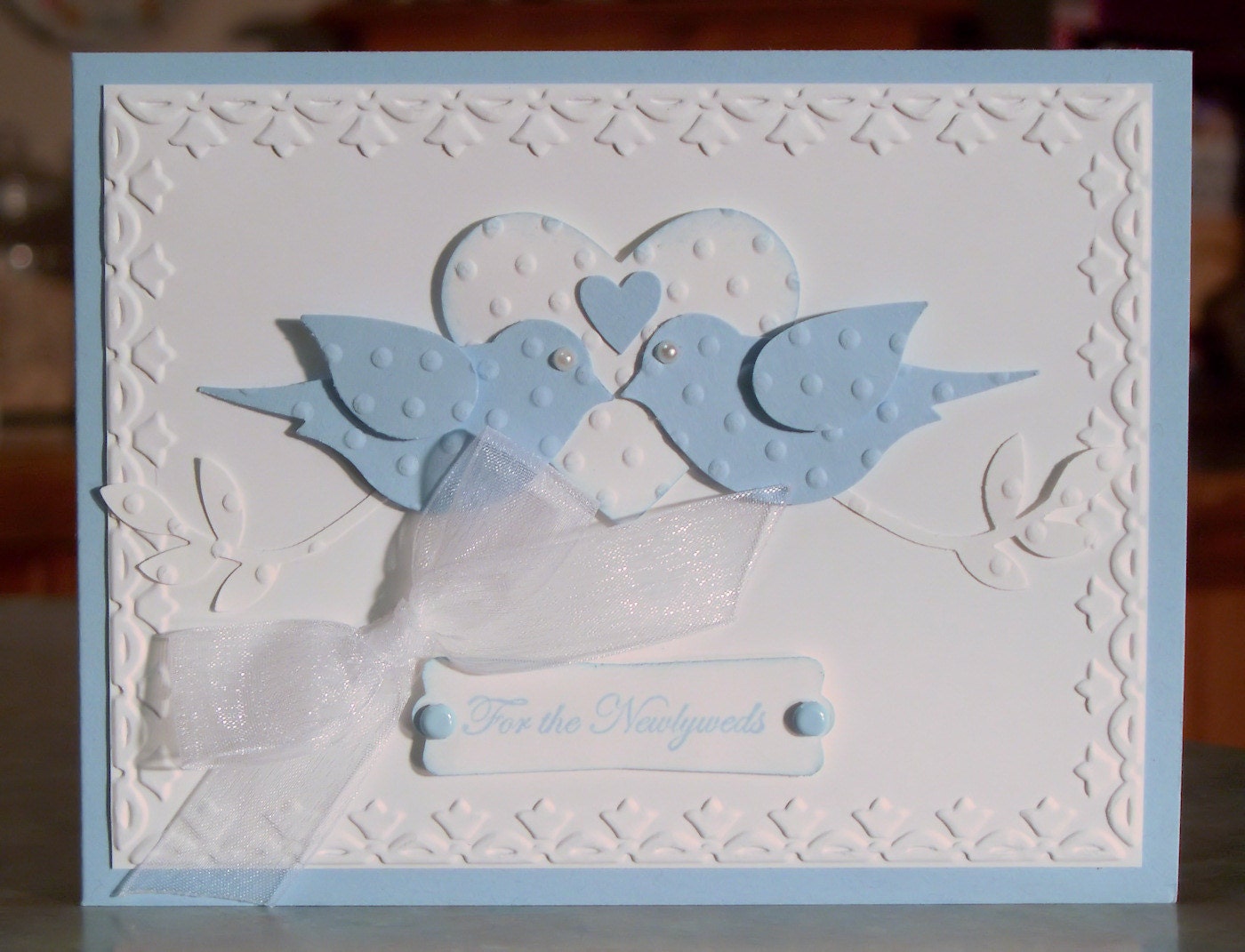 Bluebirds Wedding Card Stampin Up Teeny Tiny Wishes