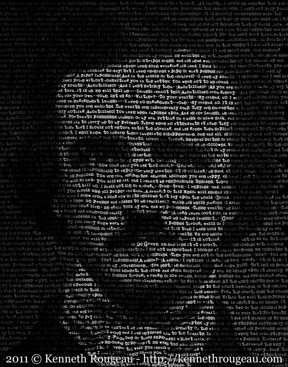 Edgar Allan Poe - 11x14 Typographical Portrait Fine Art Print