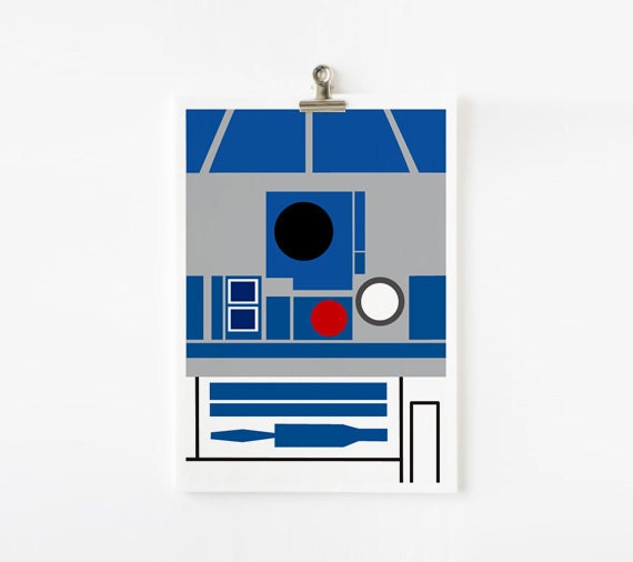 Star wars R2-D2 art print 5 x 7