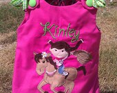 Personalized Pink Cowgirl Dress Made to Match Birthday Express and Cowgirl Tee