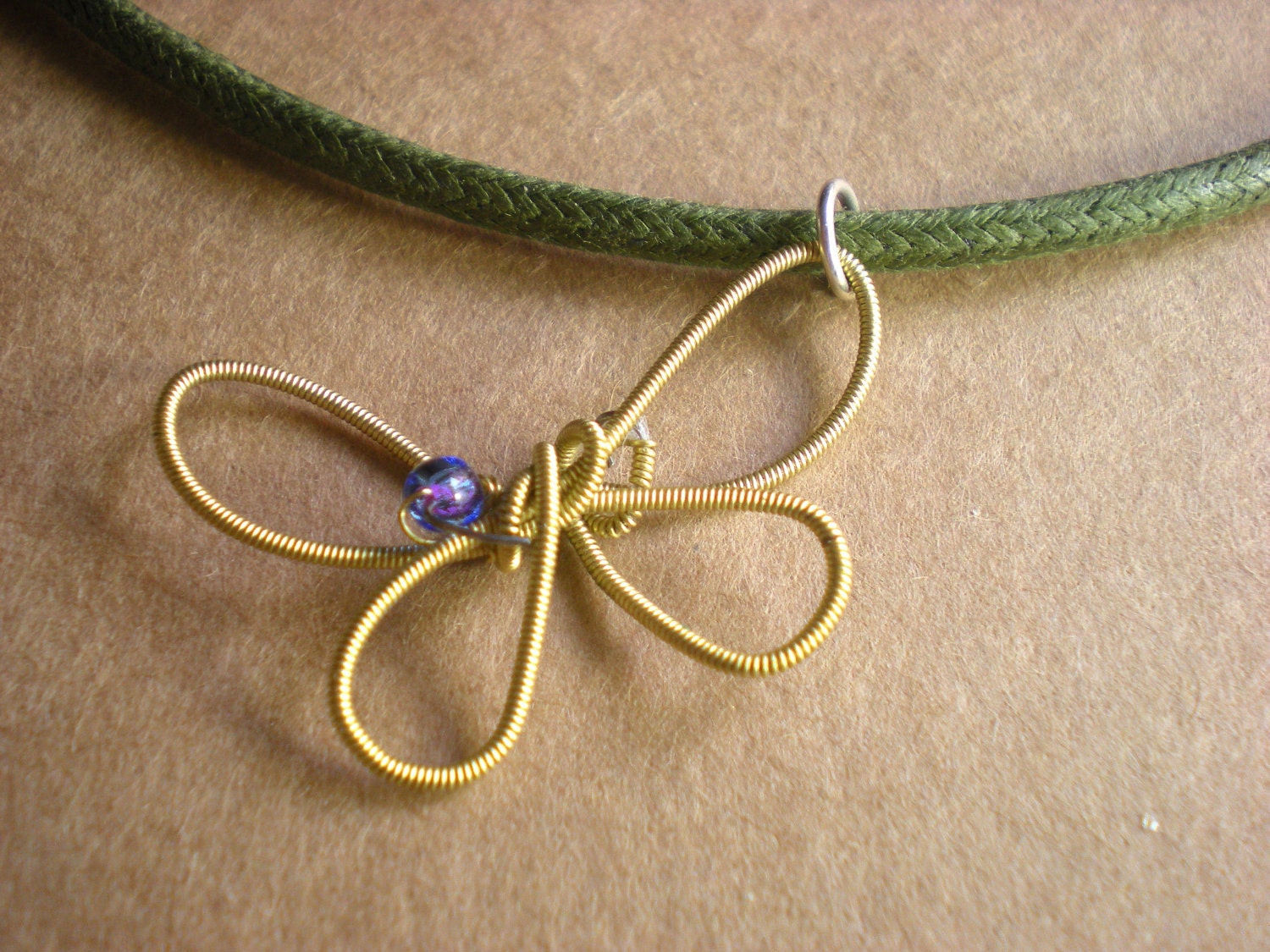 Guitar String Butterfly Necklace