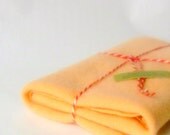 Wool blanket 15x24' felt craft recycled light orange